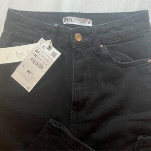 Zara black straight jeans